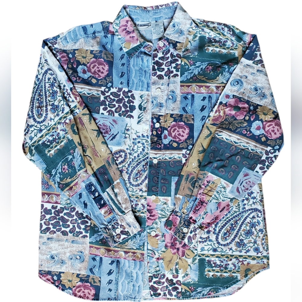 Vintage Patterned Button Down - image 1